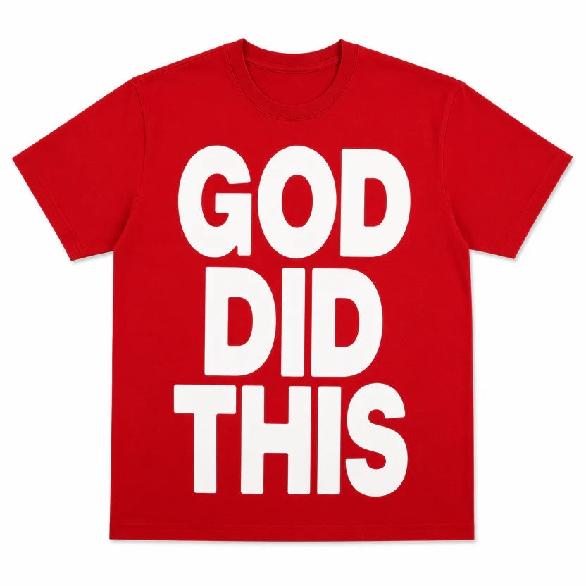 God Did This short sleeve tee - red